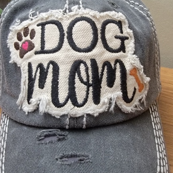 COPY - KBethos “Dog Mom” Distressed Embroidered Patch Baseball Cap - Picture 2 of 10